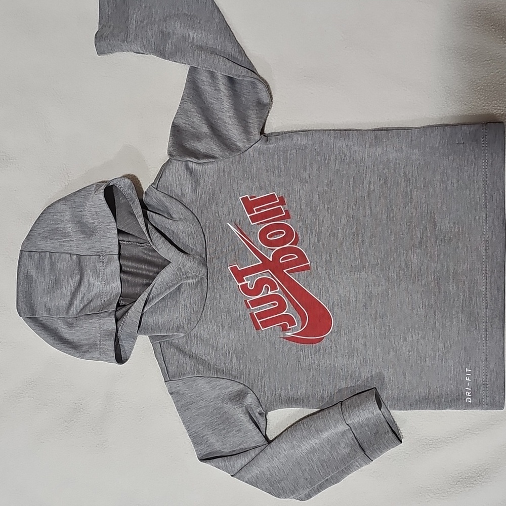 Nike Dri-FIT Pullover Hoodie – Slate Gray (Size 12 Months)